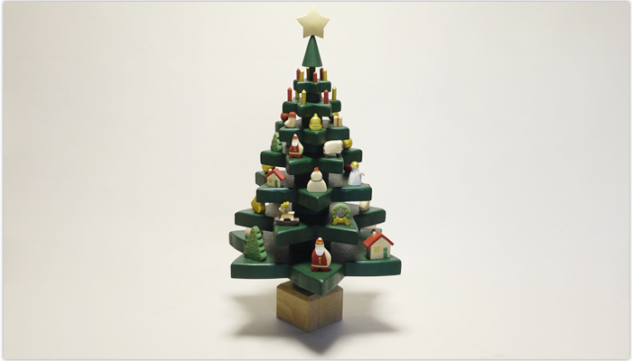 「組み立て式　木製のクリスマスツリー」