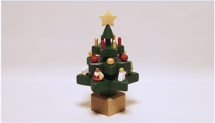 「組み立て式　木製のクリスマスツリー　3段」